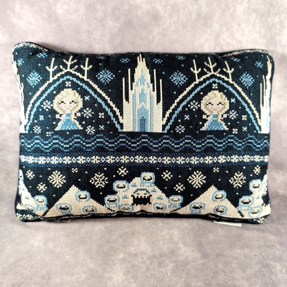 Disney Double Sided Frozen Tapestry Throw Lumbar Pillow 12"‎ X 16" Elsa & Olaf